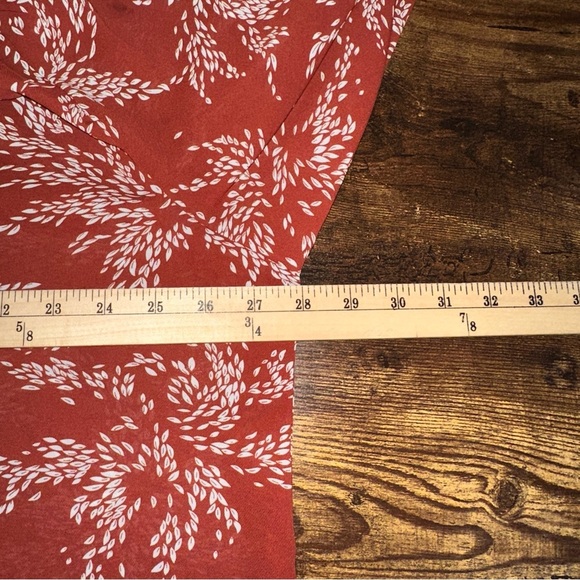 fun2fun Top Womens 2X Brown Floral Smock Shoulder Long Sleeve Blouse - Picture 5 of 10